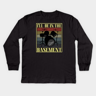 drummer Kids Long Sleeve T-Shirt